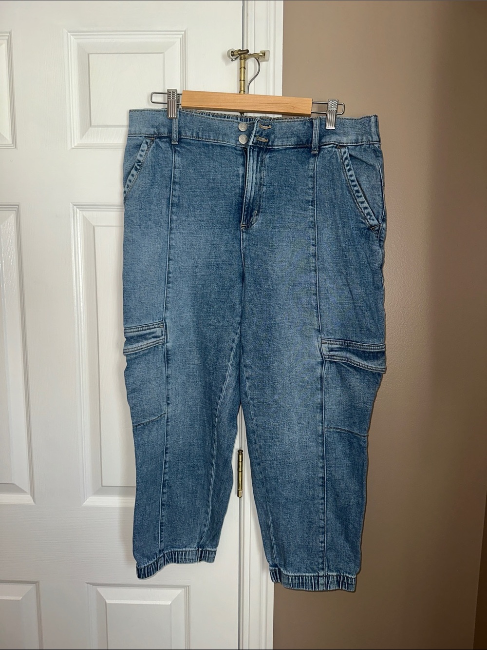Sonoma High-Rise Light Blue Denim Jogger Pants